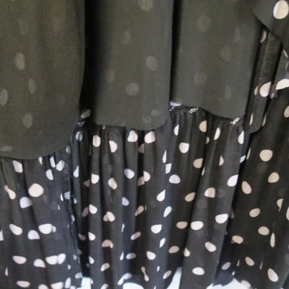 NWT PIPER Black & White Spotted Midi-Dress Long Sleeves SIZE 12 $80 (RRP $120)💛 - Picture 8 of 12